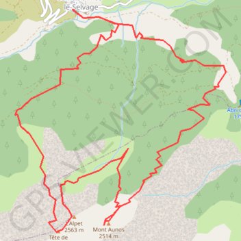 Trace GPS Circuit du Mont Aunos, itinéraire, parcours