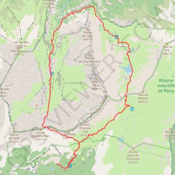 Trace GPS Col d'Anterne, itinéraire, parcours