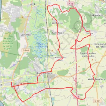 Trace GPS La Fontaine aux Linottes - Berck, itinéraire, parcours