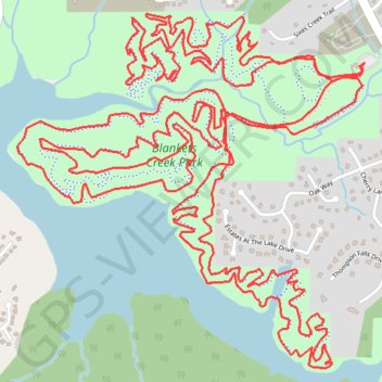 Trace GPS Blankets Creek Park MTB Loops, itinéraire, parcours
