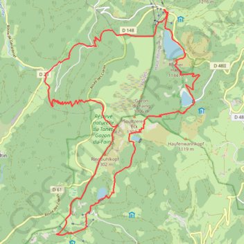 Trace GPS 4 Lacs et Etang des Dames, itinéraire, parcours