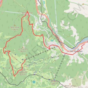 Trace GPS Tête de la Charme, itinéraire, parcours