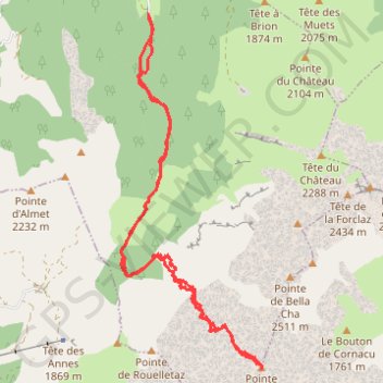 Trace GPS Pointe de Carmelite, itinéraire, parcours