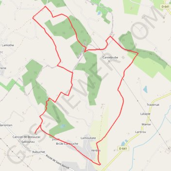 Trace GPS Bistauzac, une succession de points de vue - Pays Val de Garonne - Gascogne, itinéraire, parcours