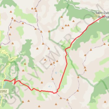 Trace GPS D'estenc à Saint dalmas, itinéraire, parcours
