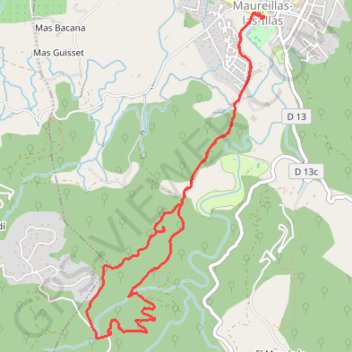 Trace GPS La Tour Bel Oeil au départ de Maureillas, itinéraire, parcours