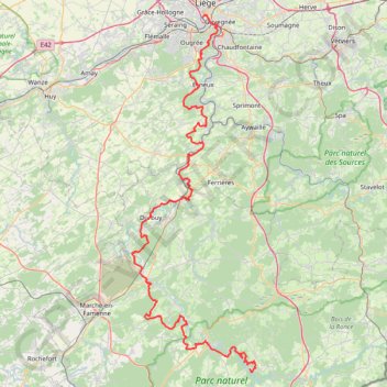 Trace GPS GR057_Sentier-de-l'Ourthe_Parcours-principal_2022-02-22, itinéraire, parcours