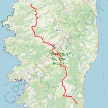Trace GPS GR 20 : Calenzana - Conca, itinéraire, parcours