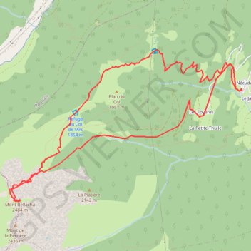 Trace GPS Bellacha par plan du col, itinéraire, parcours
