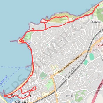 Trace GPS 29-AOU-23 St Jean de Luz - plage Erromardie-17589037, itinéraire, parcours
