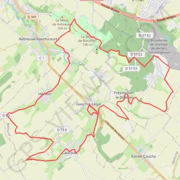 Trace GPS Vieux cailloux et patois - Gauchin-Légal, itinéraire, parcours