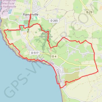 Trace GPS Cap de Flamanville, itinéraire, parcours