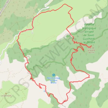 Trace GPS Lavagnes - Roc de la Vigne - Baume de l'Olivier - Ermitage, itinéraire, parcours