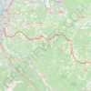 Trace GPS Piste Cyclable Bordeaux - Sauveterre-de-Guyenne - Roger Labépie, itinéraire, parcours