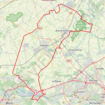Trace GPS Randonnée des Collines (80) - Cyclo 80 Havré, itinéraire, parcours