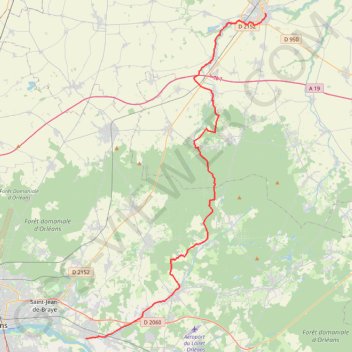 Trace GPS Pithiviers - Chécy, itinéraire, parcours