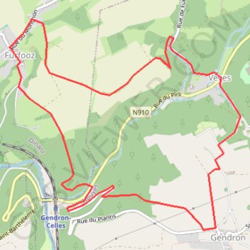 Trace GPS Promenade du Ri des Forges (Houyet), itinéraire, parcours