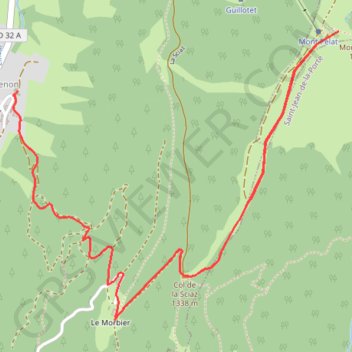 Trace GPS Randonnée Penon - Le Morbié - Mont Pelat, itinéraire, parcours