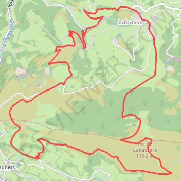 Trace GPS Pic de Labassère - Labassère, itinéraire, parcours