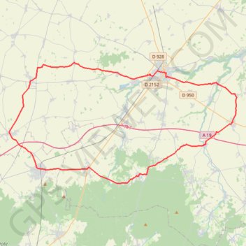 Trace GPS Autour de Pithiviers, itinéraire, parcours