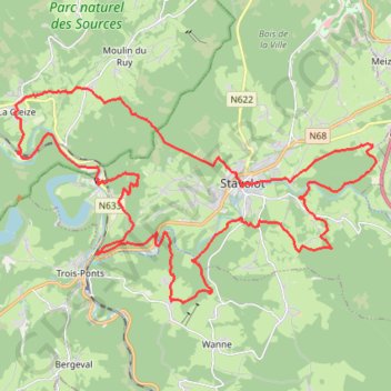 Trace GPS Stavelot_40km, itinéraire, parcours