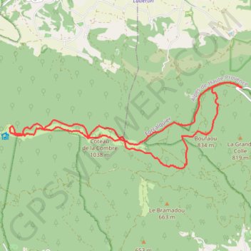 Trace GPS Les crètes du Luberon, itinéraire, parcours