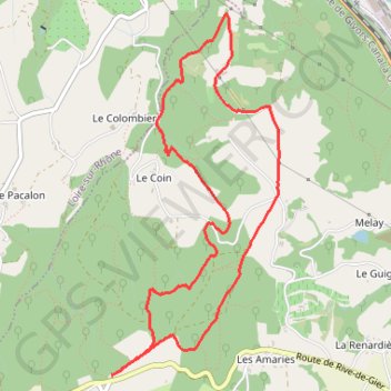 Trace GPS Saint Romain en Gal - le Grisard - La Manche (69), itinéraire, parcours