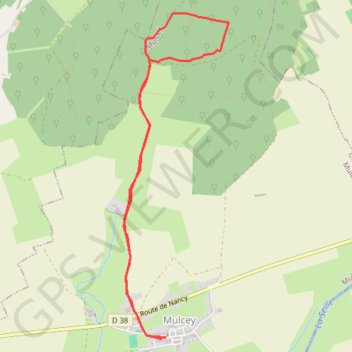 Trace GPS Le sentier botanique de Mulcey, itinéraire, parcours