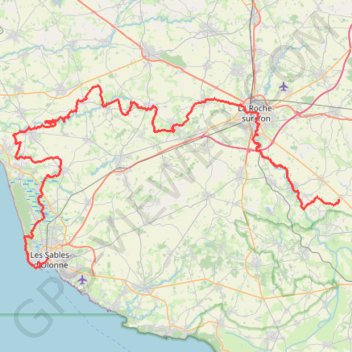 Trace GPS Randonnée en Vendée de La Mainborgère aux Sables-d'Olonne, itinéraire, parcours
