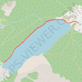 Trace GPS Lake Louise, itinéraire, parcours