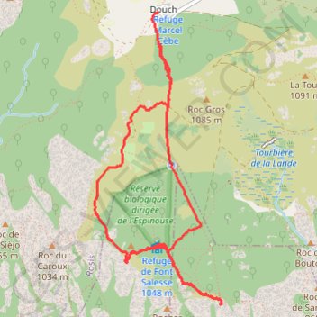 Trace GPS Refuge de Douch, itinéraire, parcours