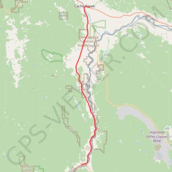 Trace GPS Spences Bridge - Cache Creek, itinéraire, parcours