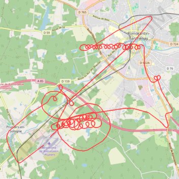 Trace GPS 27/04/2022 LFYR (16:56) LFYR (17:35), itinéraire, parcours