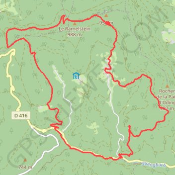 Trace GPS Massif du Taennchel, les Verreries, itinéraire, parcours