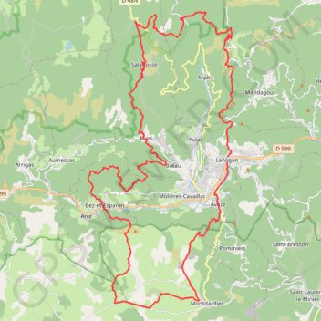 Trace GPS Le tour du Viganais - GRP 1, itinéraire, parcours