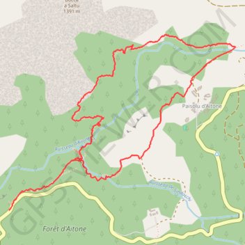 Trace GPS Forêt d'Aïtone - Evisa, itinéraire, parcours