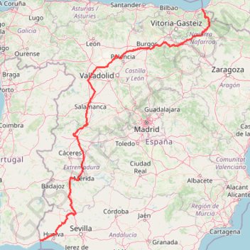 Trace GPS EuroVelo 1 (Spain), itinéraire, parcours