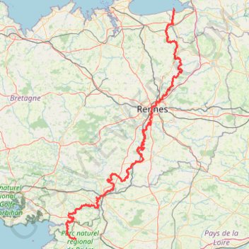 Trace GPS GR39 Du Mont St Michel (Manche) à Hoscas (Loire-Atlantique) (2021), itinéraire, parcours