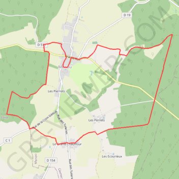 Trace GPS Circuit du château - Menou, itinéraire, parcours