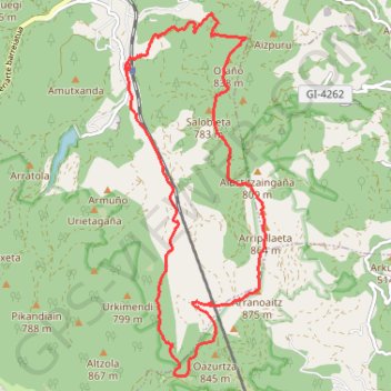 Trace GPS Circular en Leaxpi, itinéraire, parcours