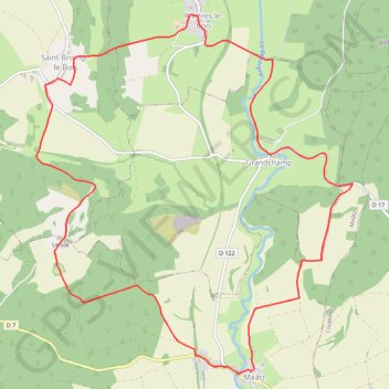 Trace GPS Le vallon de la Resaigne - Saint-Broingt-le-Bois - Grandchamp, itinéraire, parcours
