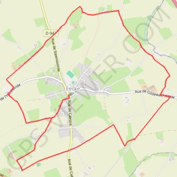 Trace GPS Circuit du Klockhuis - Eecke, itinéraire, parcours