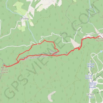 Trace GPS La Buffe, itinéraire, parcours