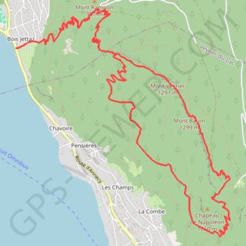 Trace GPS Le col des contrebandiers - Annecy, itinéraire, parcours