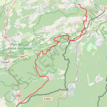 Trace GPS Via Lemovicensis de Brûly à Vodelée, itinéraire, parcours