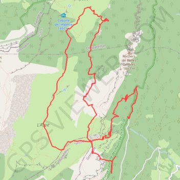 Trace GPS Draille du Charmille depuis pré Orcel (Chartreuse), itinéraire, parcours