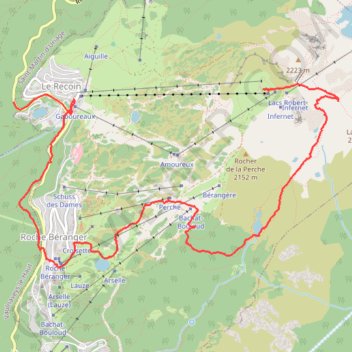 Trace GPS Chamrousse - Lac Achard, itinéraire, parcours