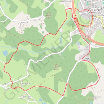 Trace GPS Le chemin des morts - Saint-Vaury, itinéraire, parcours