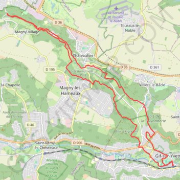 Trace GPS La vallée de la Mérantaise, itinéraire, parcours