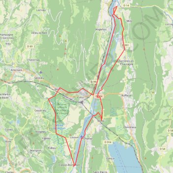 Trace GPS Boucle Marais de Lavours, itinéraire, parcours